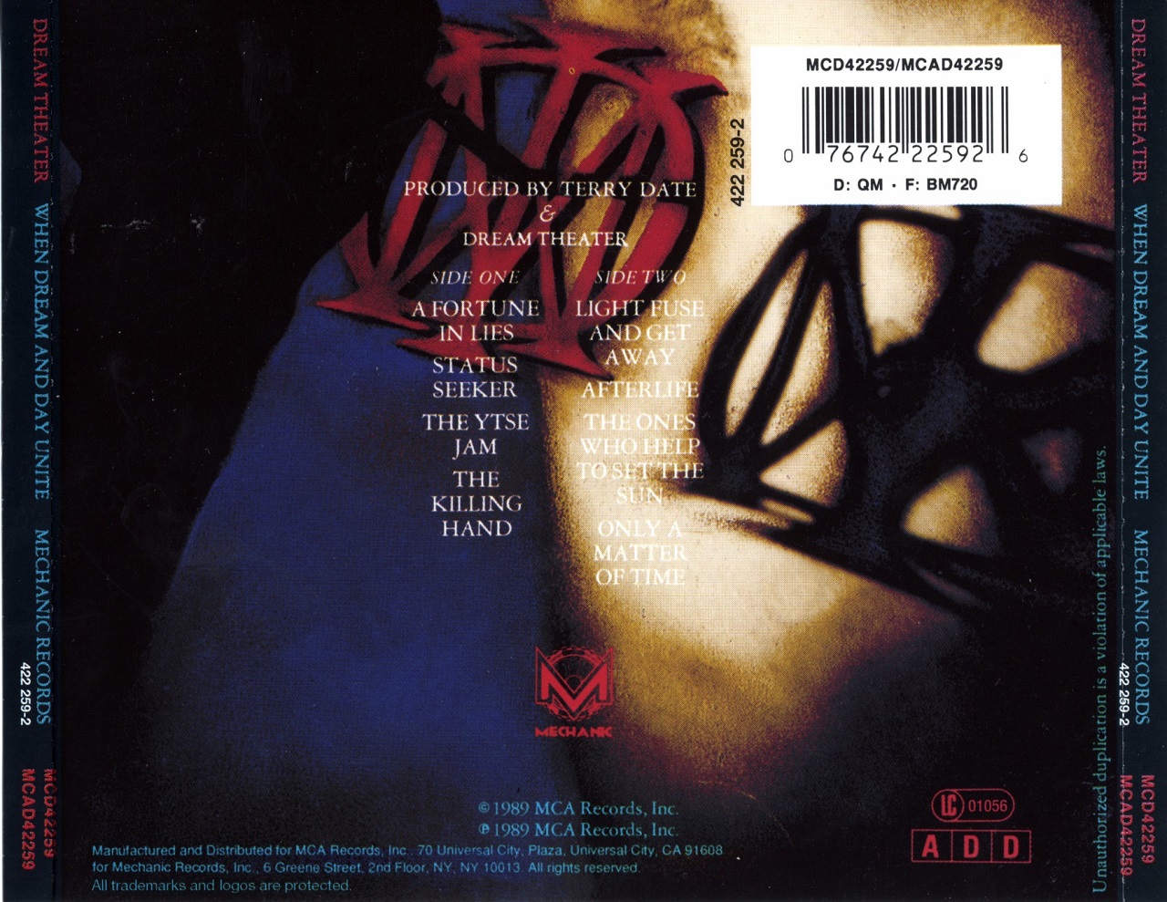 Cries from the Quiet World Dream Theater "When Dream And Day Unite"