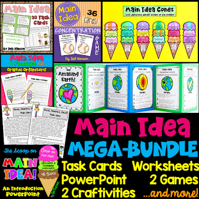 Main Idea Anchor Chart Free Worksheet Included Crafting Connections
