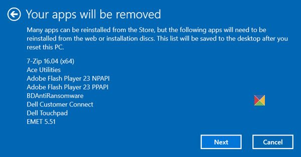 Restablecer esta PC windows 10