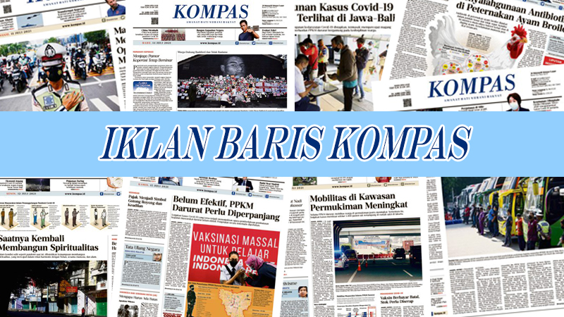 Iklan Baris Kompas 19 Juli 2021 Iklan Baris Kompas Hari Ini | 19 Juli 2021