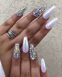 coffin nail nails rhinestones matte elegant acrylic diamonds rhinestone fancy diamond bling shimmer unique hands degrade diversified allow decorations different