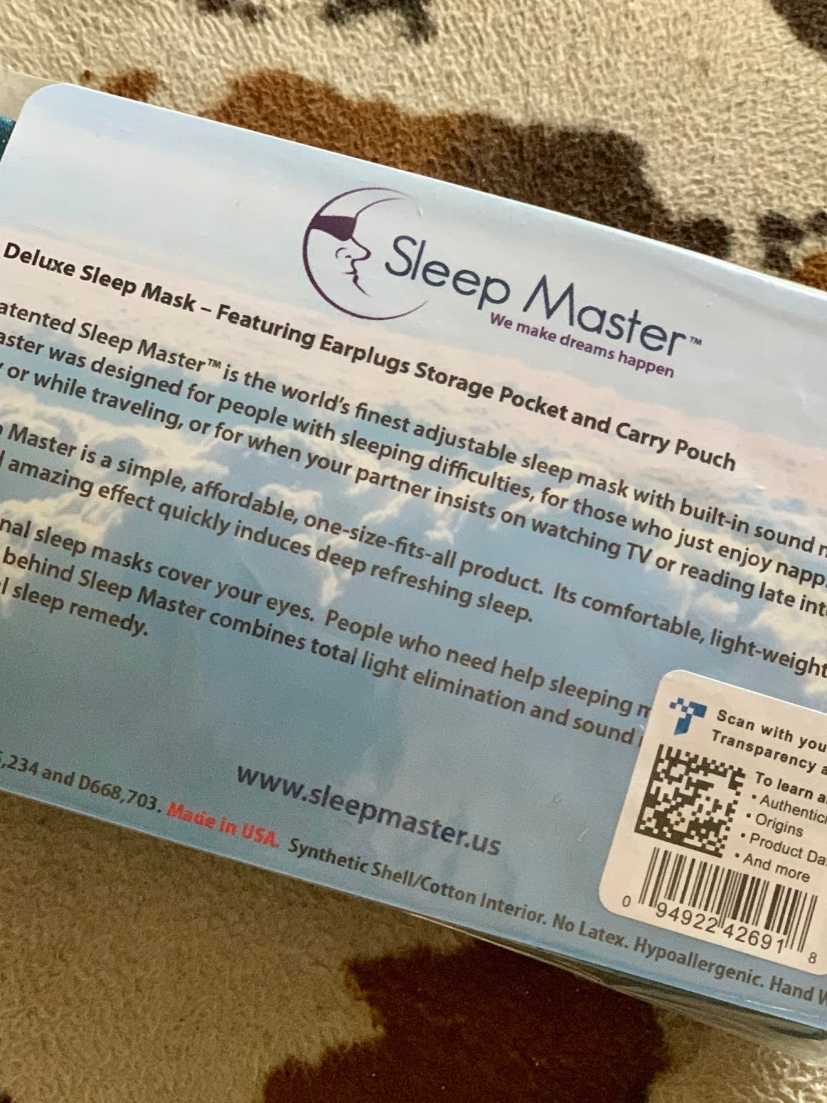 Forord plade forudsigelse Make Dreams Happen with the Sleep Master Deluxe Sleep Mask
