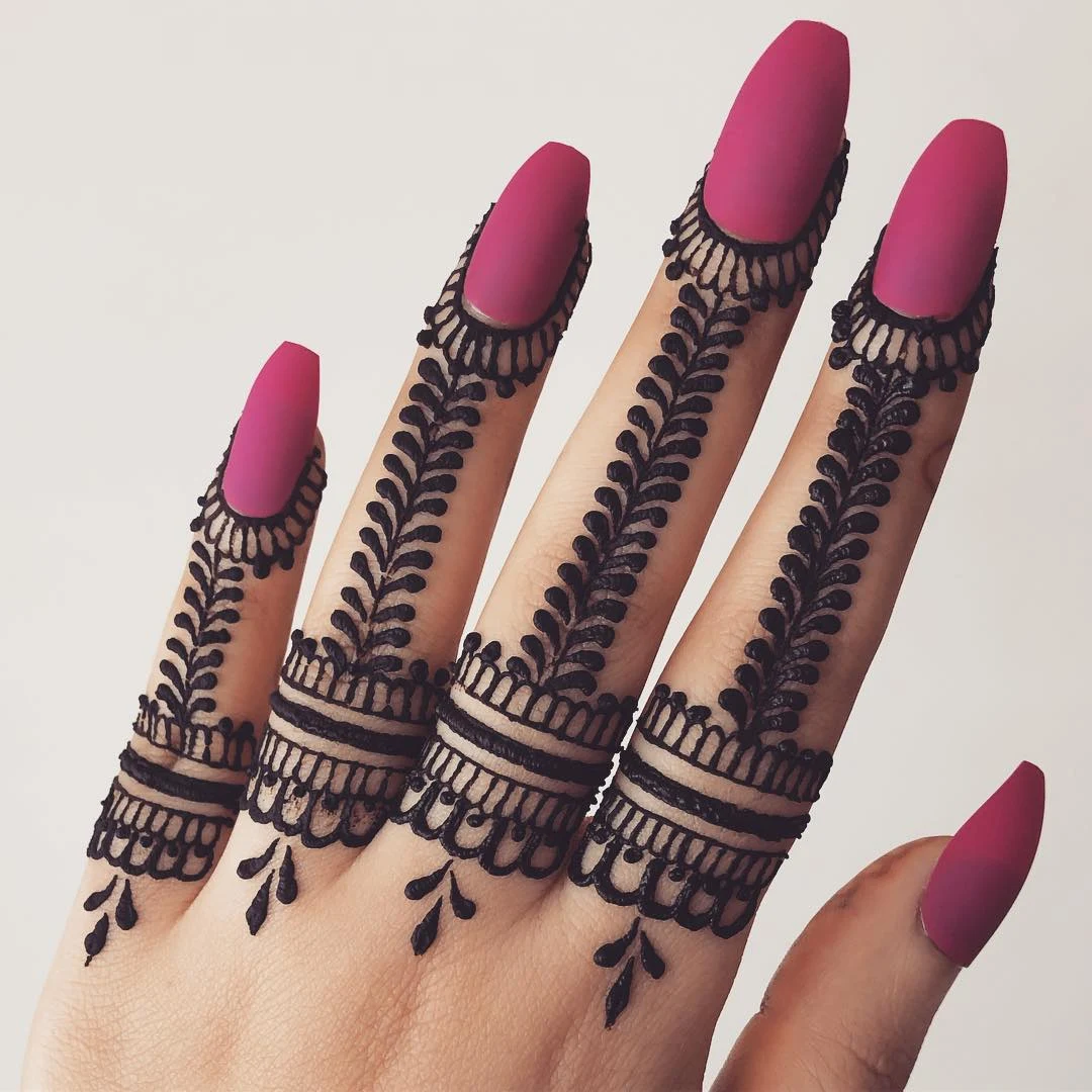 New Mehndi Designs – Beautiful Finger Mehndi Designs # i157
