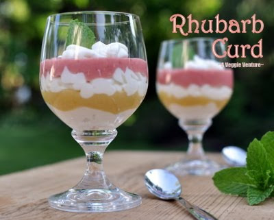 Rhubarb Curd in a Greek Yogurt Parfait with Rhubarb Curd & Brown Sugar Lemon Curd