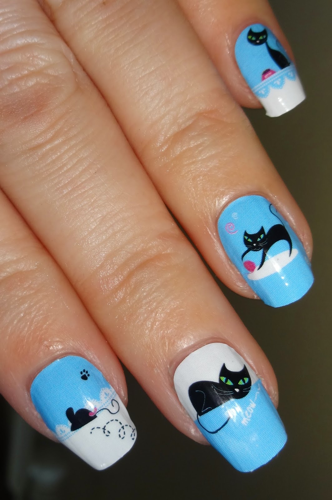 Wendy's Delights: OMG Nail Strips - Evil Cat