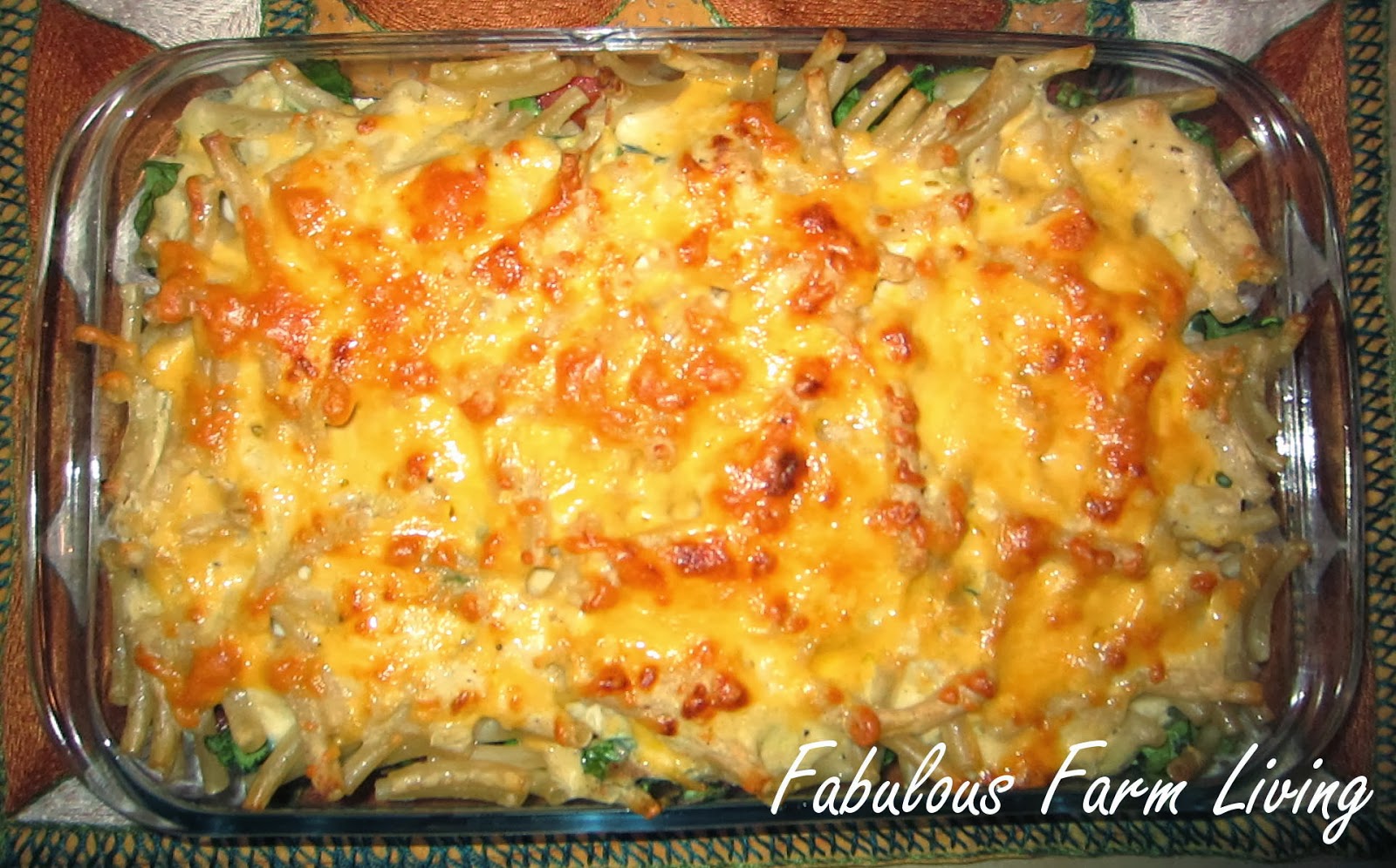 Fabulous Farm Living Macaroni and veg cheese