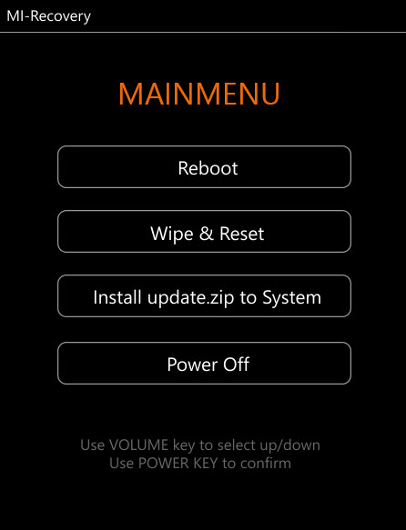 Main menu reboot 5.0. Wipe reset. Reset Power usage data перевод. Как будет по китайский wipe & reset редми 4.
