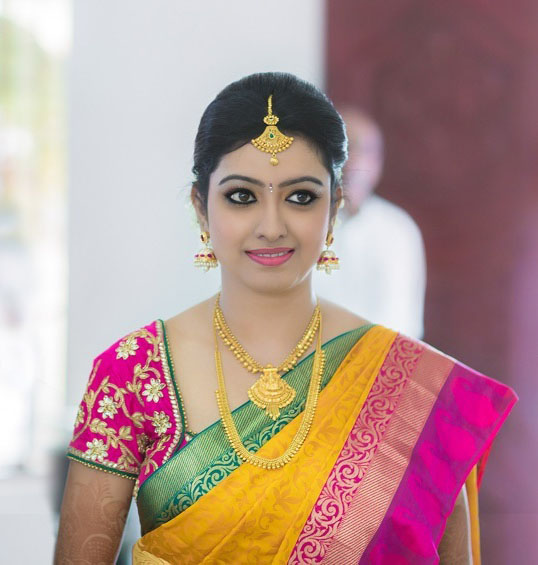Tamil TV Actress Nisha Krishnan Wedding Photos In Yellow Saree ...
