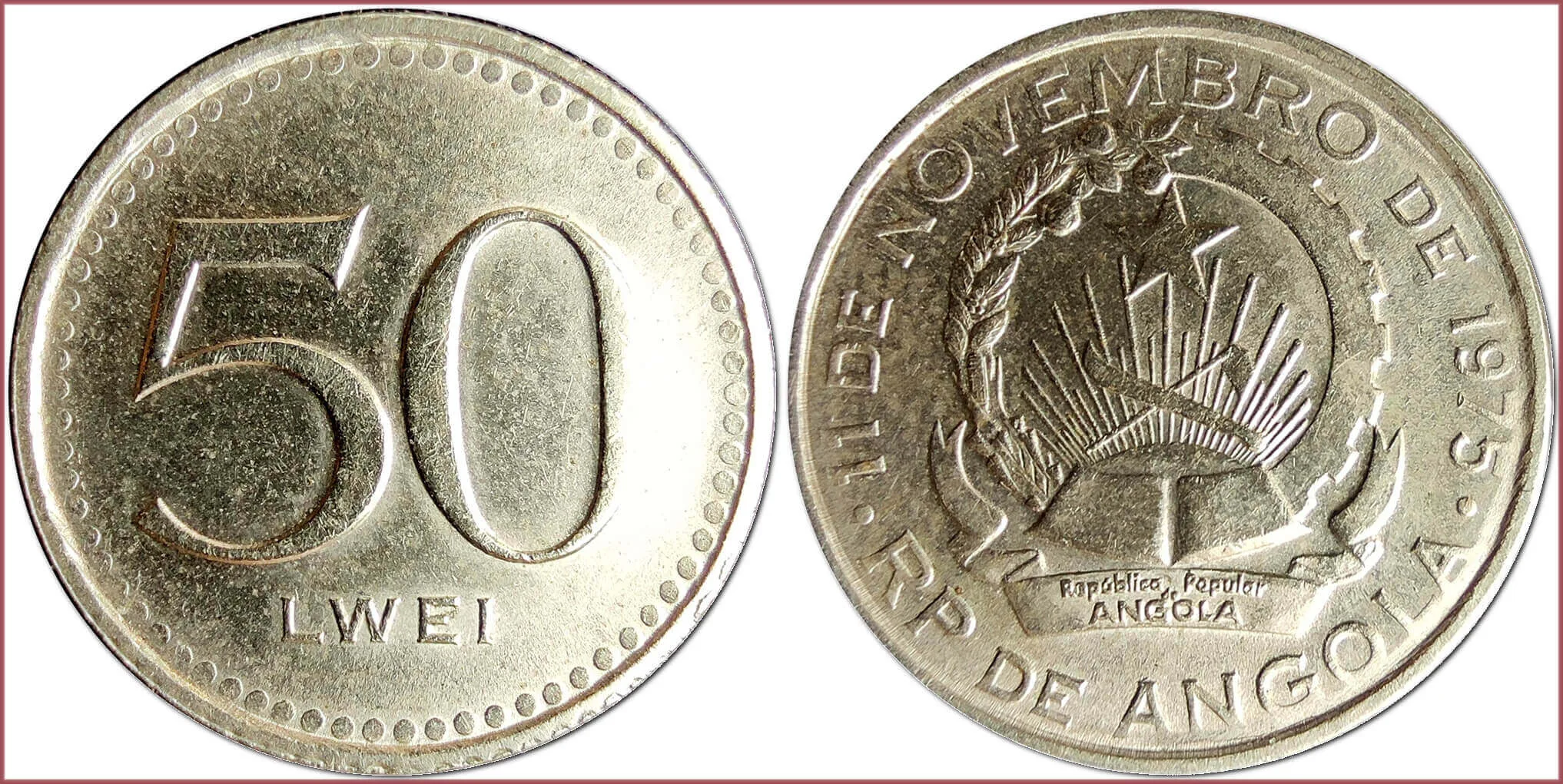 50 lwei, ND (1977): People's Republic of Angola