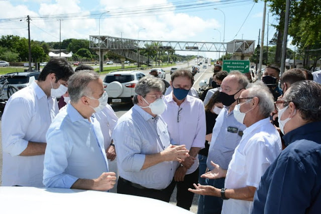 João Azevêdo visita locais onde o Governo do Estado iniciará obras para melhoria do trânsito na Grande João Pessoa