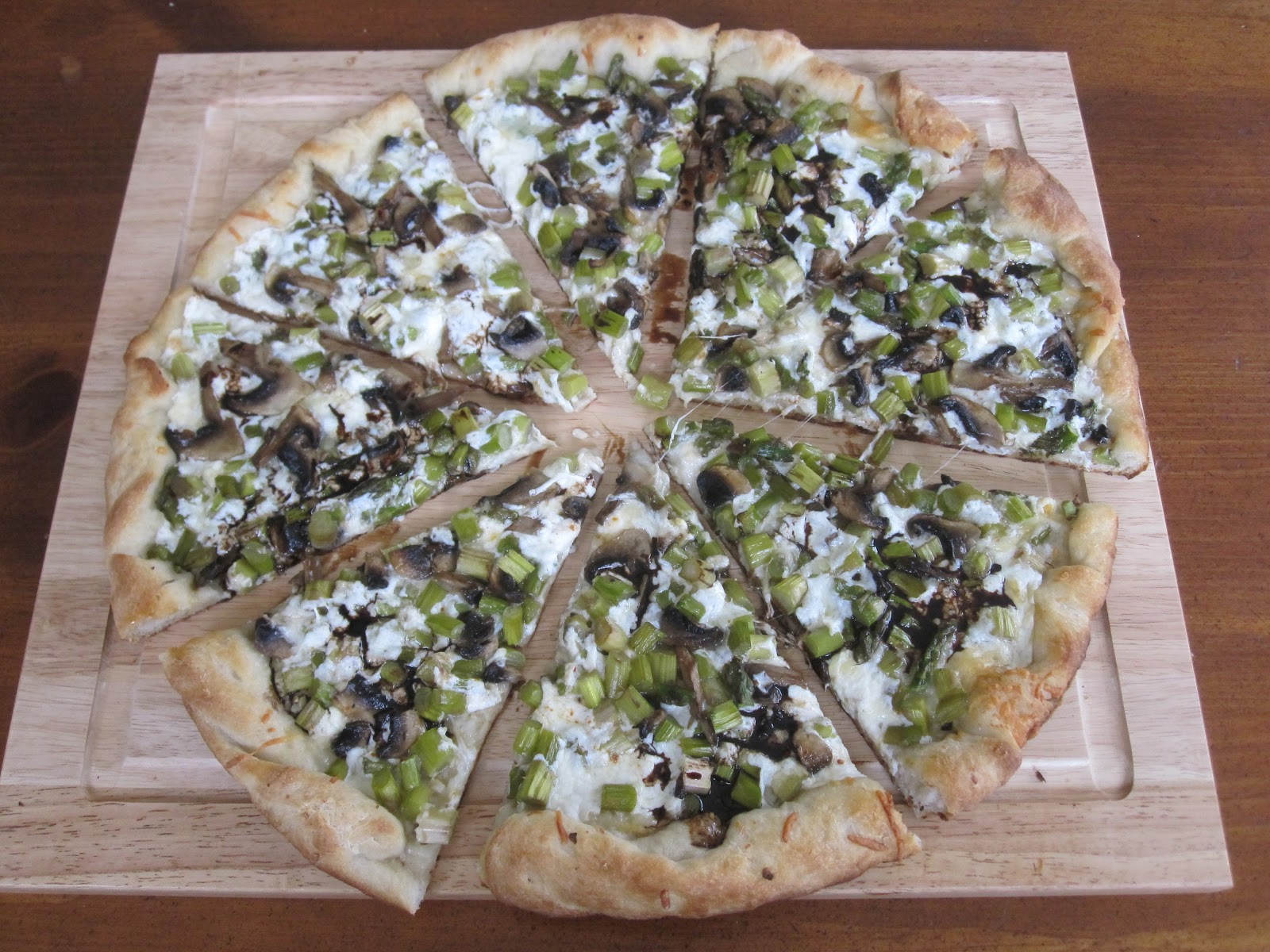 Mushroom and Asparagus Pizza