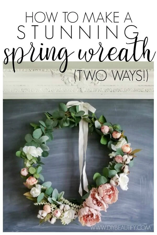 How to Make a Winter Hoop Wreath - Cotton Stem