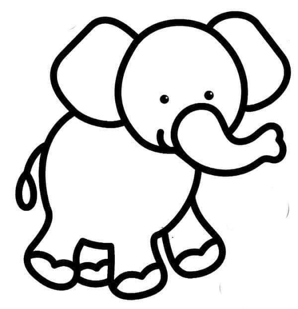 Tareitas: ELEFANTE PARA COLOREAR