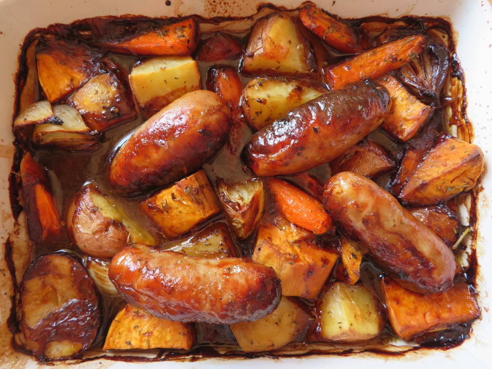 Sausage, Vegetable & Gravy Bake The English Kitchen