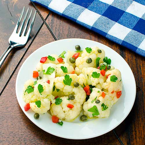 Marinated Cauliflower Salad with Capers