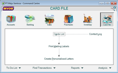 Tugas: Tutorial : Pembuatan Card File di MYOB