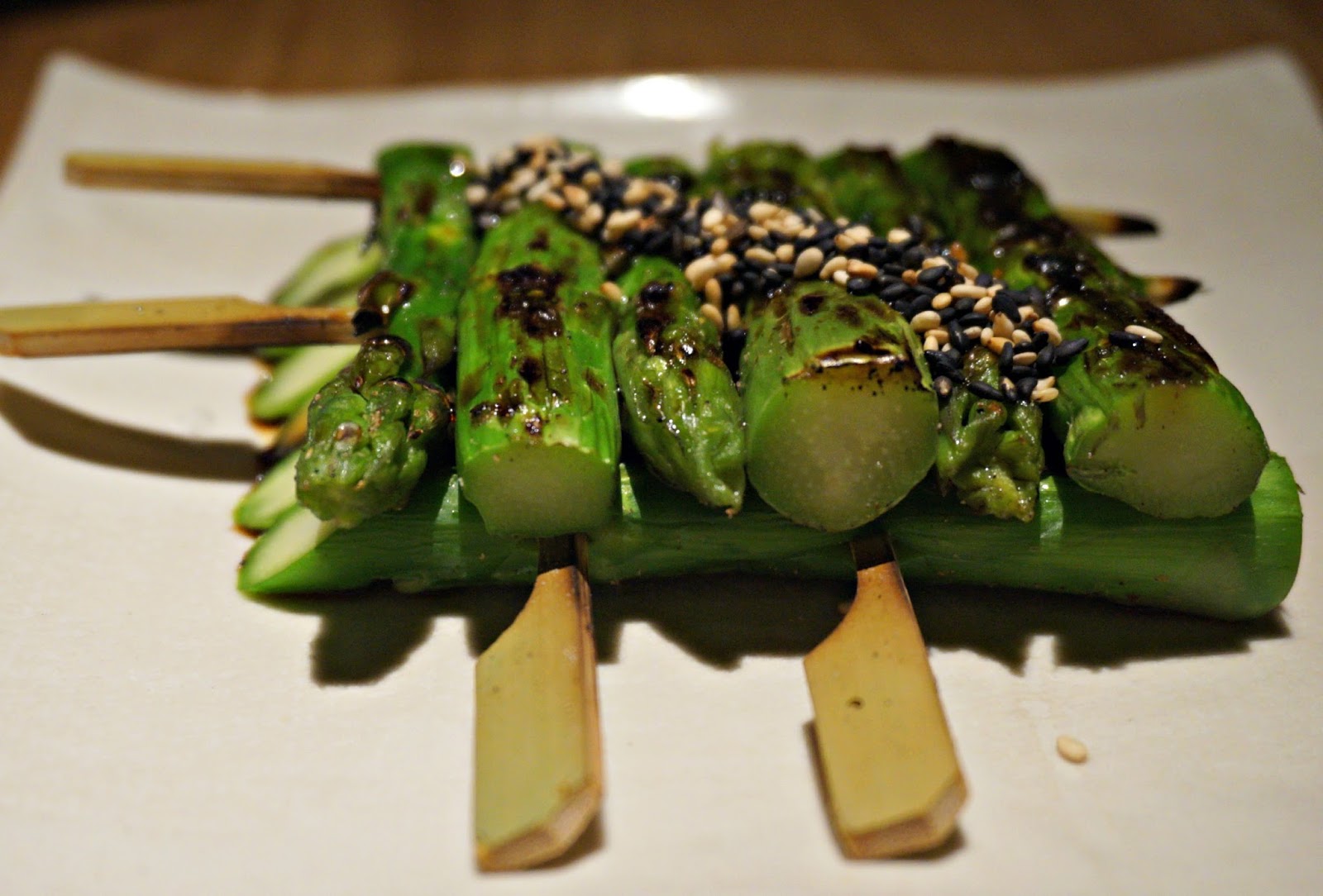 Charred asparagus