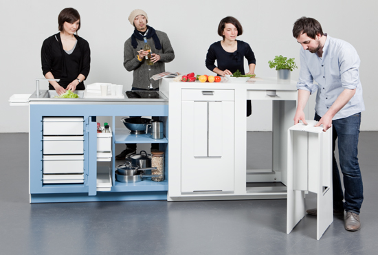 Mesa de Cocina Funcional, Muebles de Cocina Modernos y Creativos