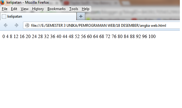Rangkuman Materi Pemograman Web: Menampilkan Angka Kelipatan Ascending
