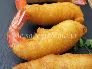 receta malagueña de gambas en gabardina