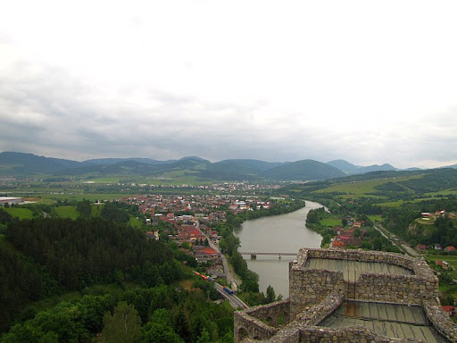 Hrad Strečno - widok na Kotlinę Żylińską