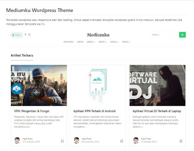 themes wordpress mirip medium gratis download kanalmu