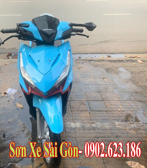 Mẫu sơn xe Honda vario màu xanh dương candy cực đẹp