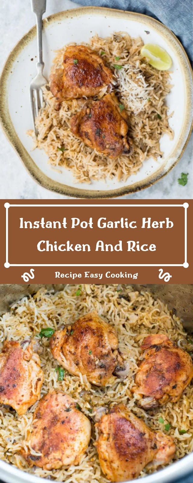 Instant Pot Garlic Herb Chicken And Rice