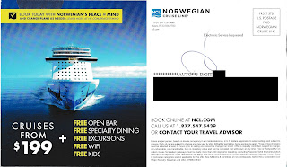 Norwegian Cruise Lines Direct Mail, May, 2020