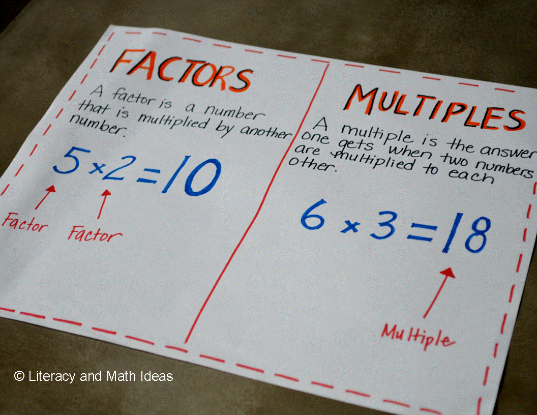 Ideas: Literacy \u0026 and Factors Math Multiples
