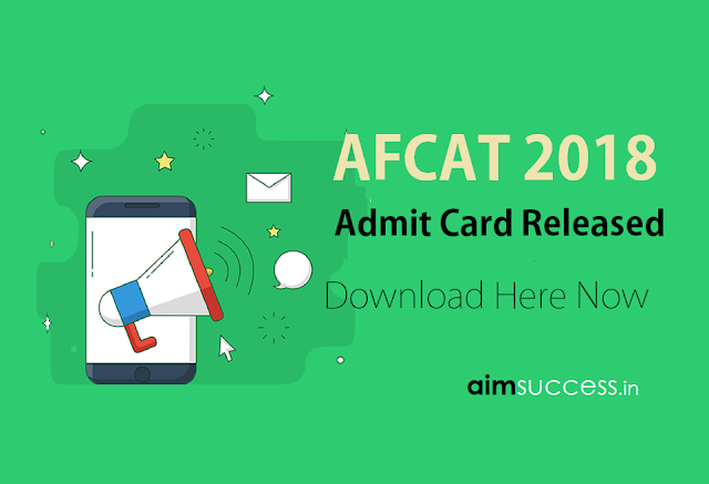 AFCAT 2018 Admit Card 