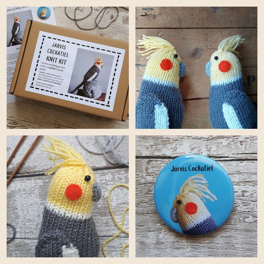 Knit for Victory Cockatiel knit kits!