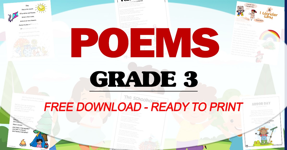 poem worksheet for grade 3