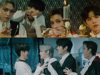 شاهد أعضاء Stray Kids بانغ تشان , تشانغبين , فليكس , سونغمين يقضون وقتًا ممتع كمصاصي دماء في الفيديو الموسيقي الجديد