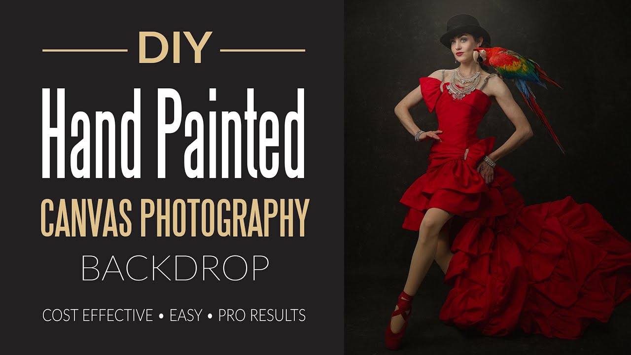 DIY Hand Painted Canvas Backdrop for Photography Studio Photography