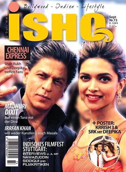 Shahrukh & Deepika Padukone on the cover of Ishq magazine September 2013