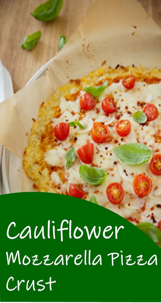 Gluten-Free Cauliflower Mozzarella Pizza Crust Recipe #glutenfree #vegan #vegetarian