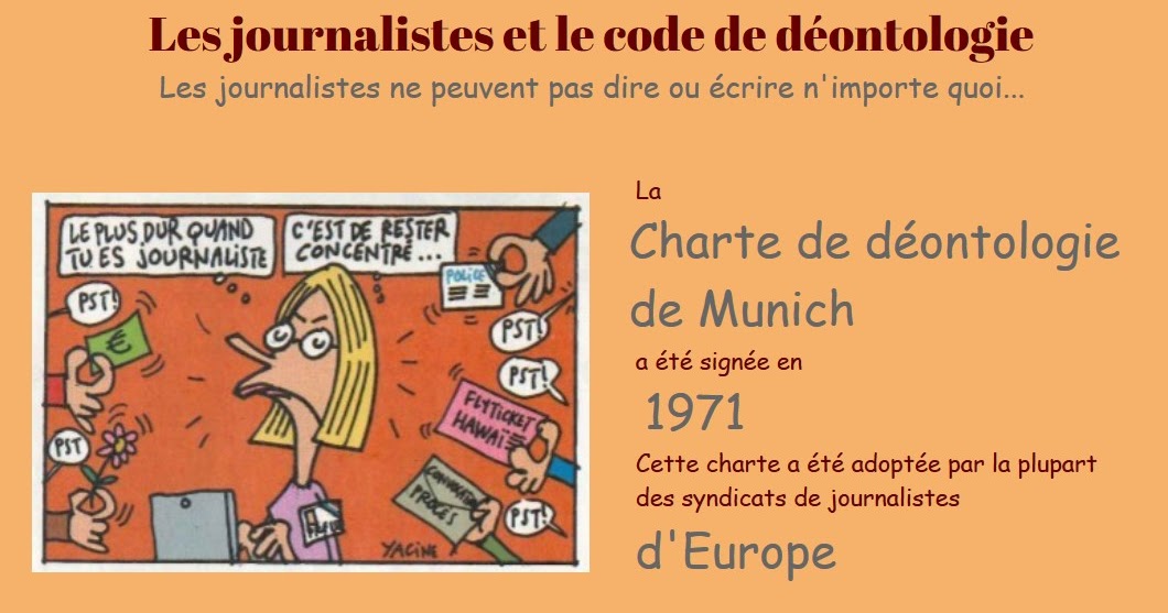Charte Des Devoirs Et Des Droits Des Journalistes EPI - Education aux Médias et à l'Information: Les devoirs du journalistes