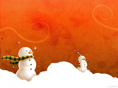 Snowman 3D Wallpaper