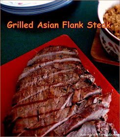 Grilled Asian Flank Steak is bursting with flavor. Marinate up to 48 hours, grill, slice and serve a new warm weather dinner favorite. | Recipe developed by www.BakingInATornado.com | #recipe #dinner
