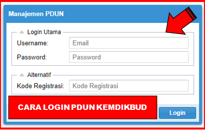 Cara Mudah Login Pdun Kemdikbud