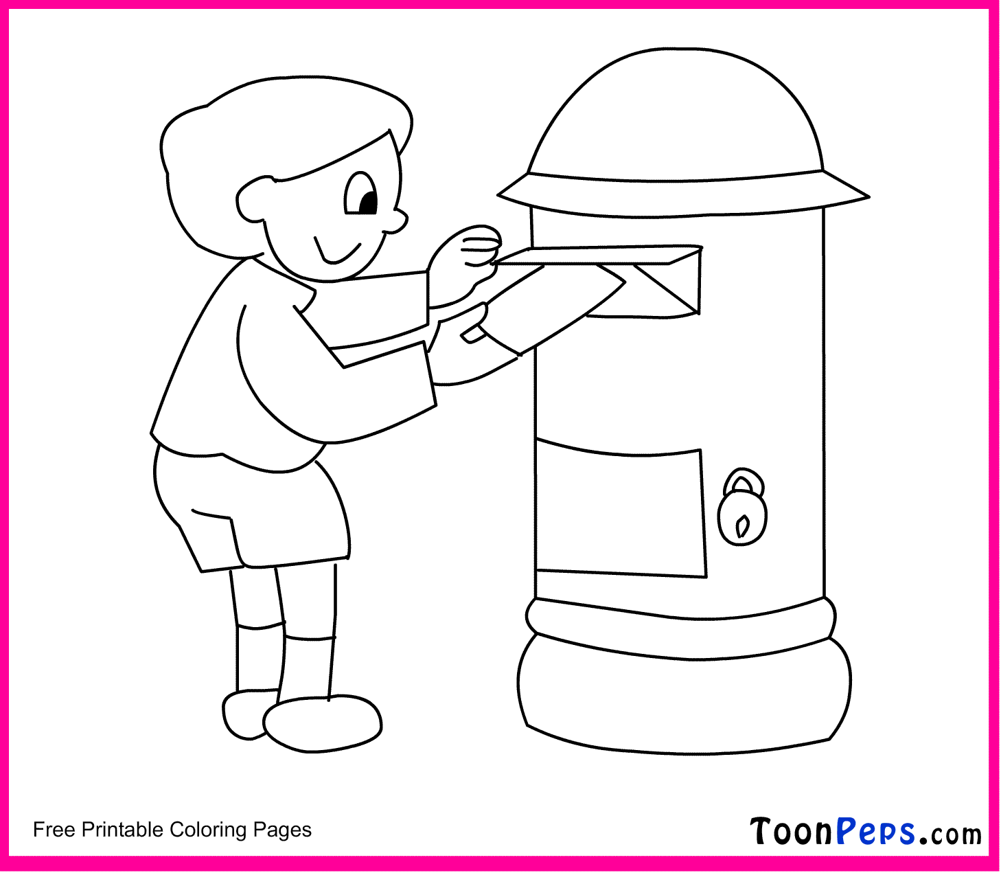 mailbox coloring pages for kids - photo #7