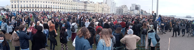 3,000 Demonstrate in Brighton Against State Racism and the Police and Crime Bill - But the Police Back Off
