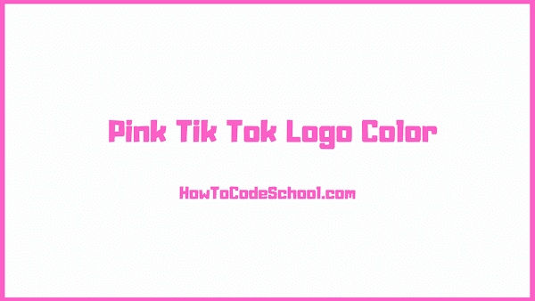 Pink Tik Tok Logo