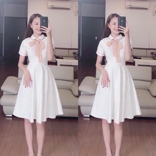 ĐẦM XÒE BỐ THÁI THẮT NƠ CỔ THANH LỊCH