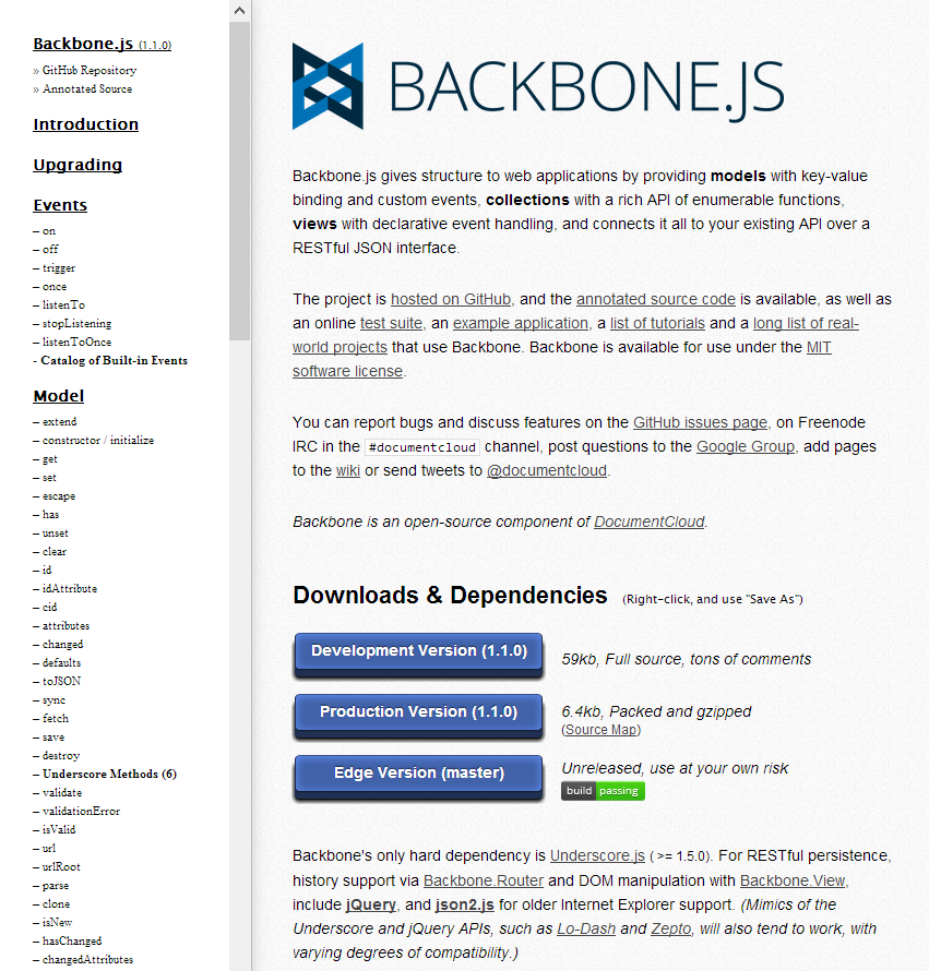 http://backbonejs.org/