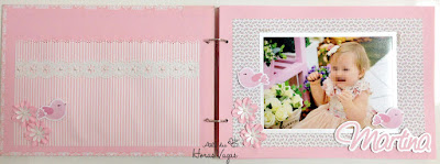 album álbum de fotos decorado personalizado artesanal festa 1 aninho jardim encantado passarinho floral delicado rosa menina scrap scrapbook scrapbooking