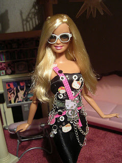 Katy Perry barbie doll wearing Hello Kitty corset
