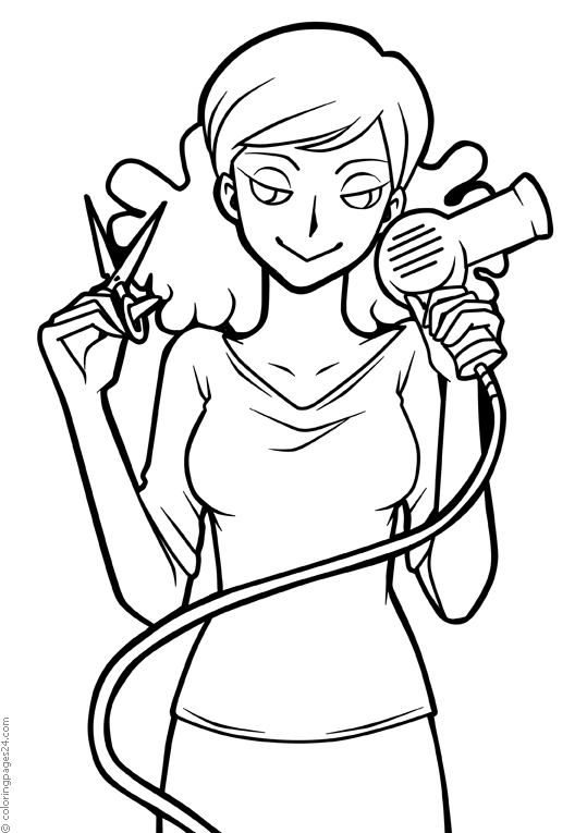 Нарисовать парикмахера для детей