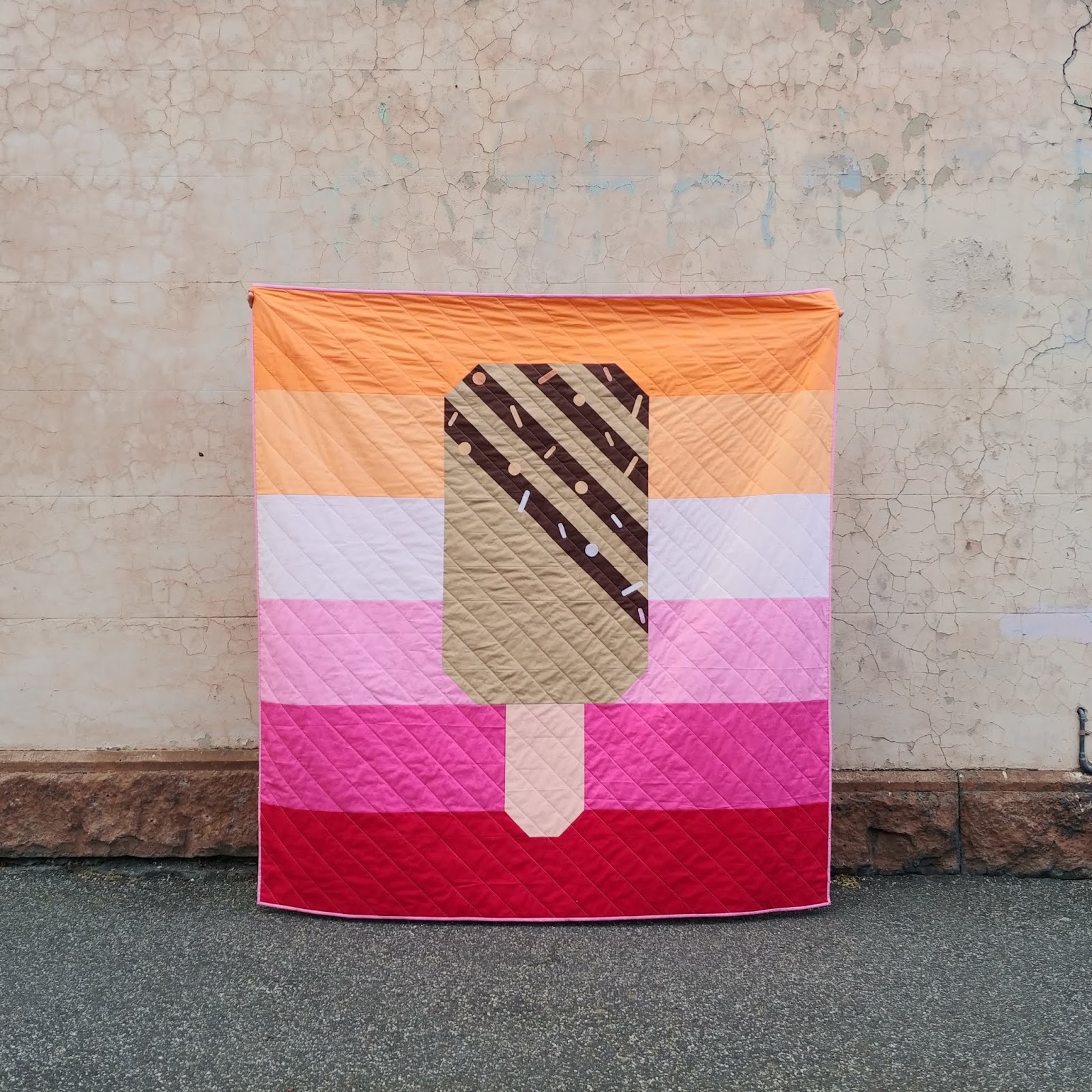 Tied with a Ribbon Rainbow Popsicle Quilt Pattern Release